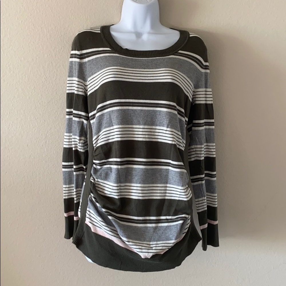Olive Striped Sweater